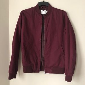 Topman Maroon Bomber Jacket size small